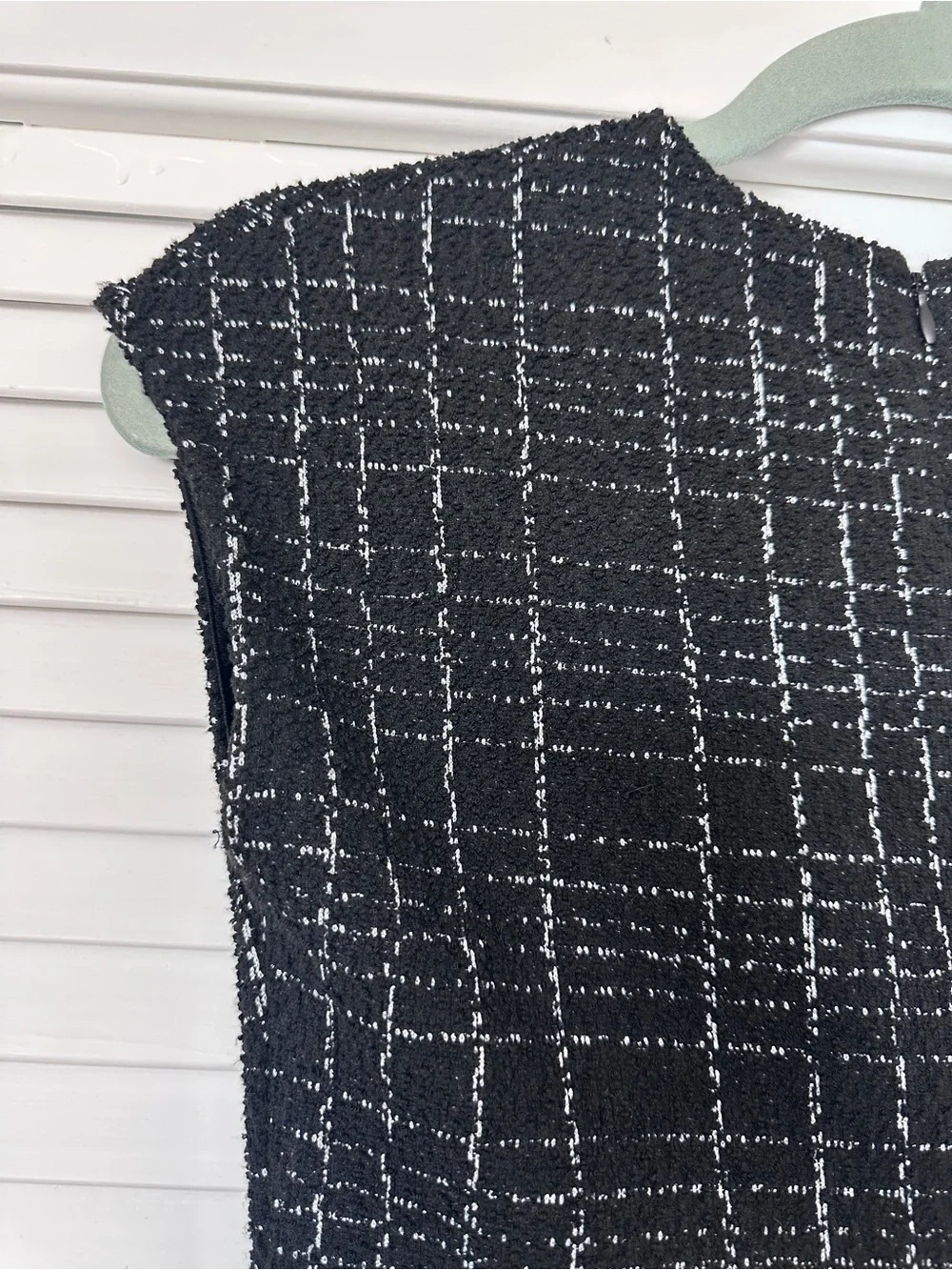 Zara Black and White Tweed Mini Dress Size S - Picture 8 of 16